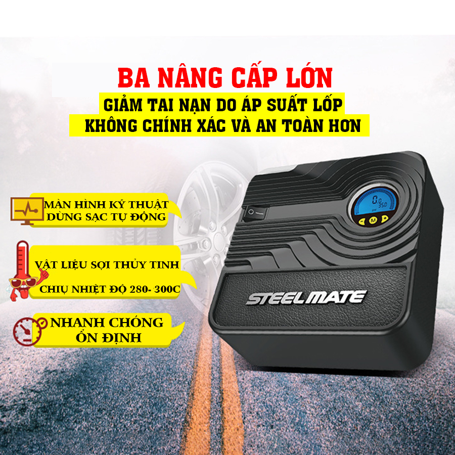 Máy bơm ô tô xe hơi STEELMATE CHÍNH HÃNG Đồng hồ điện tử thông minh - Dụng  cụ, thiết bị sửa ô tô Thương hiệu STEEL MATE | WebSoSanh.co