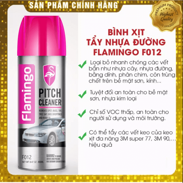 BÌNH XỊT TẨY NHỰA ĐƯỜNG PITCH CLEANER FLAMINGO F012 anbinh.net