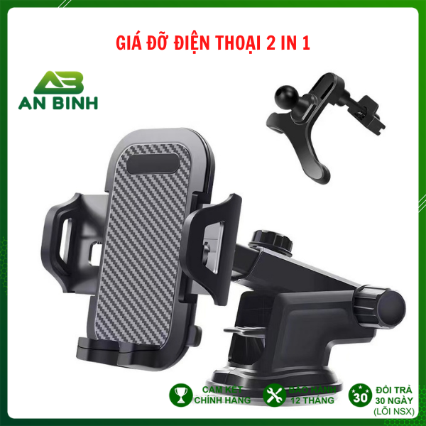 Giá Đỡ Điện Thoại Để Taplo - Gắn Kính Lái Xe Ô Tô, Kẹp Điện Thoại Cửa Gió Điều Hoà Ô Tô AB360