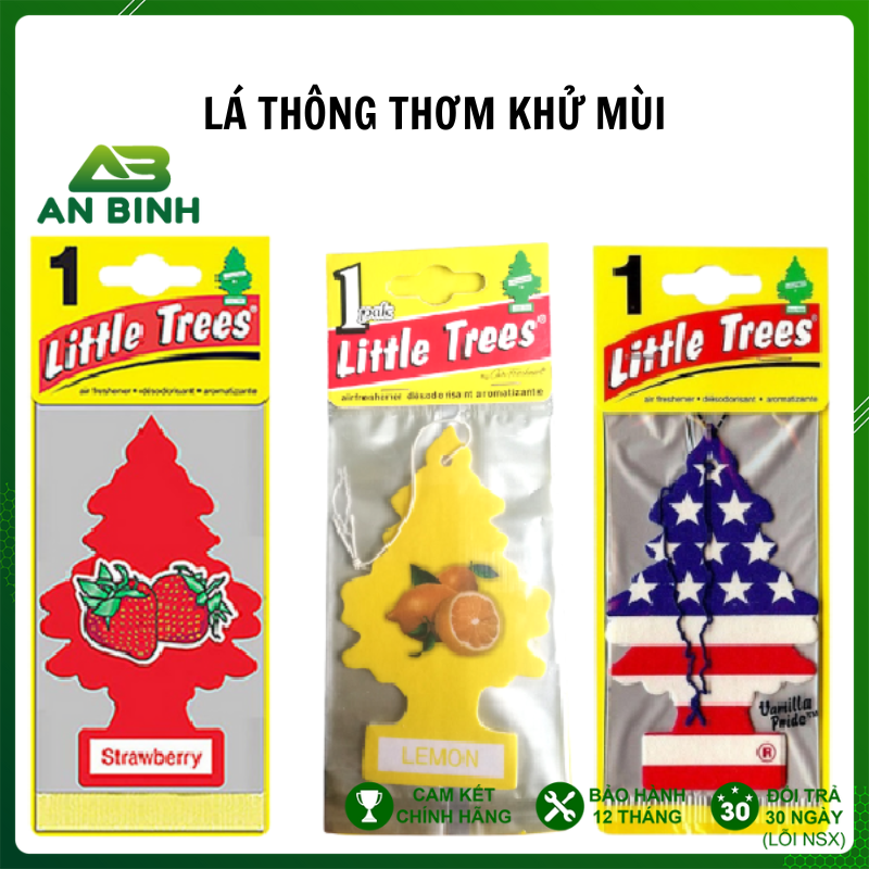 Cây Thông Thơm Cờ Mỹ Little Trees- Cao Cấp Khử Mùi, Treo Xe Ô Tô, Tủ Quần Áo, Bàn Làm Việc