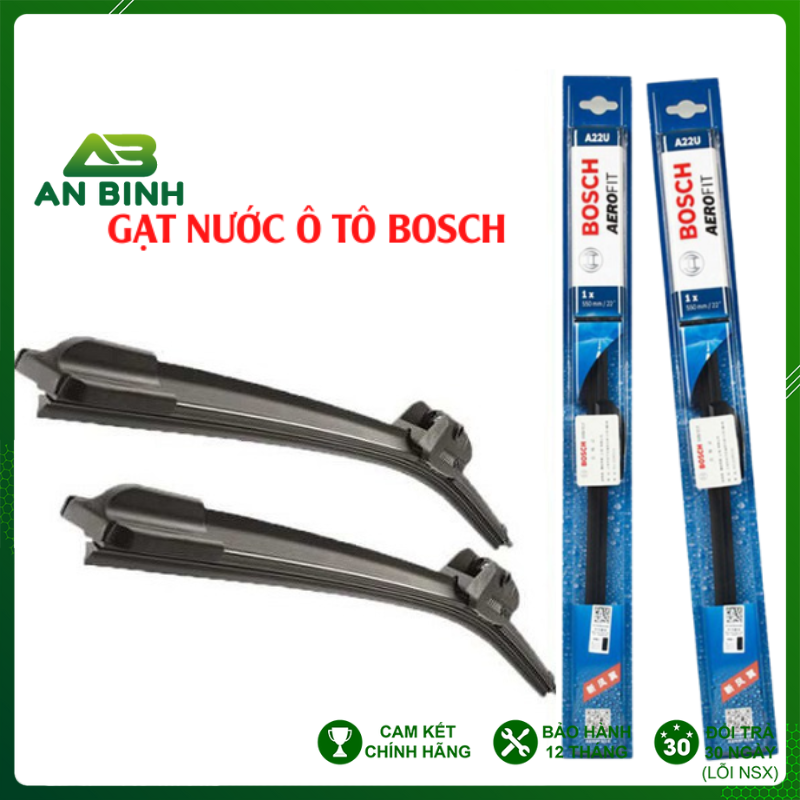 Gạt Mưa Ô Tô - Gạt Mưa Bosch - Gạt Mưa Không Xương, Cao Su Tự Nhiên Cao Cấp