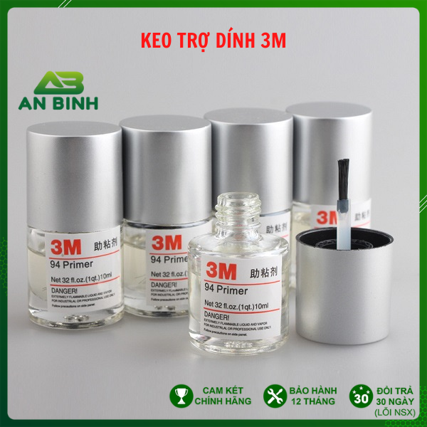 Keo Trợ Dính 3M 94 Primer 10Ml – Keo Hỗ Trợ Tăng Độ Dính Cho Băng Keo 2 Mặt, Hỗ Trợ Dán Phụ Kiện Xe