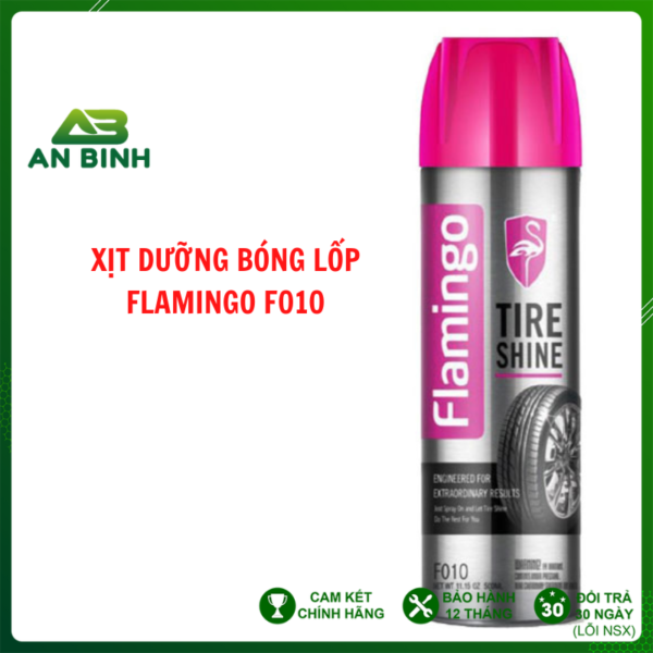 Bình Xịt Dưỡng Bóng Vỏ Lốp Ô Tô, Phục Hồi Nhựa Đen Lốp Xe Hơi FLAMINGO F010 500Ml